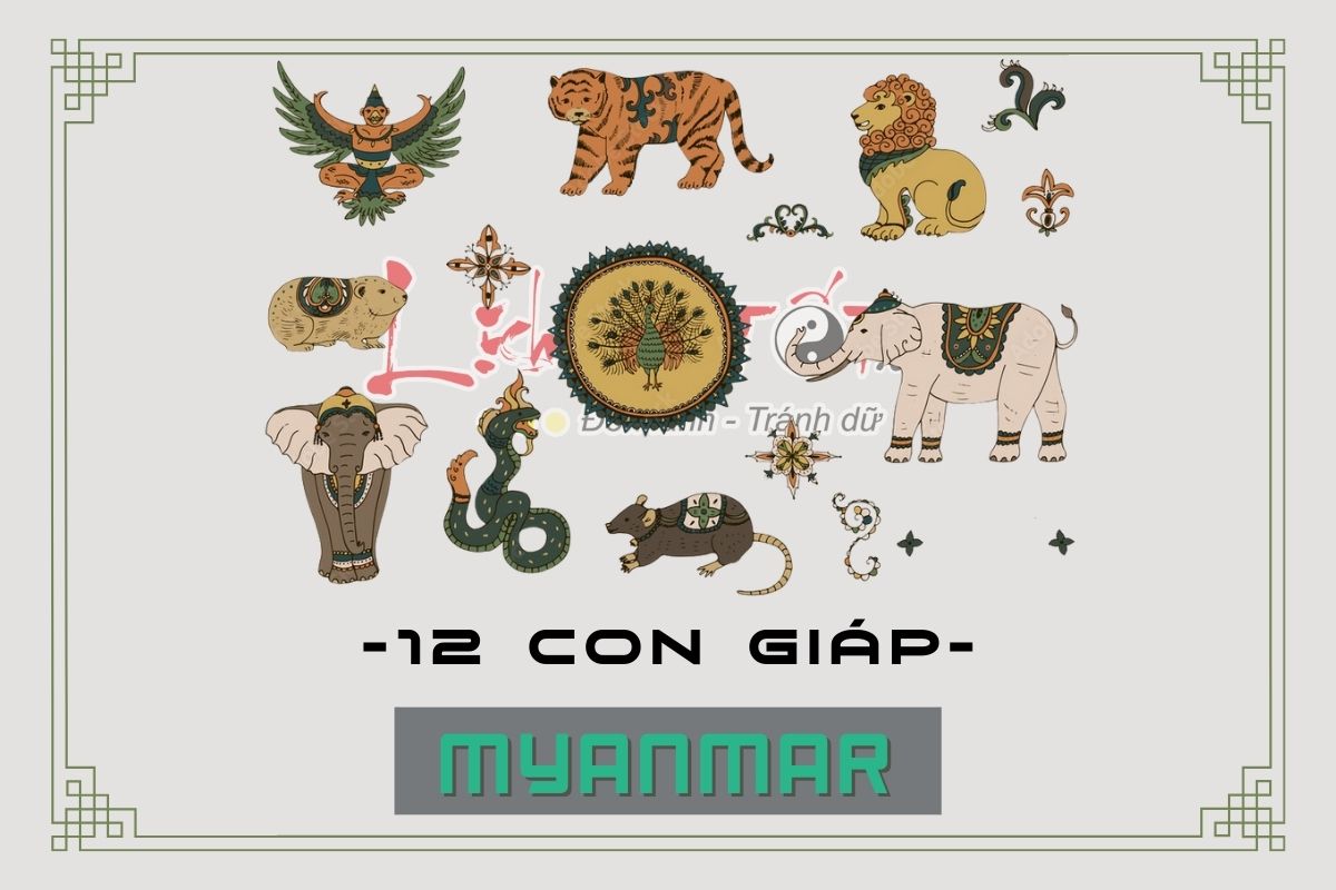 12 con giáp Myanmar 12 con giap Myanmar