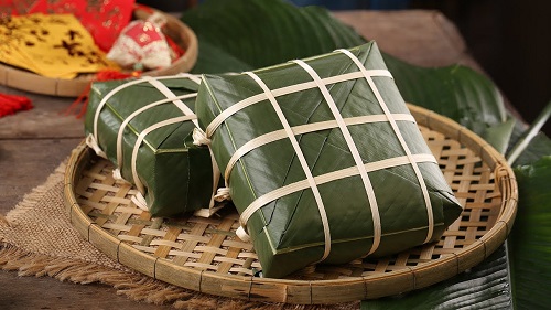 Banh chung banh tet co mau sac dep