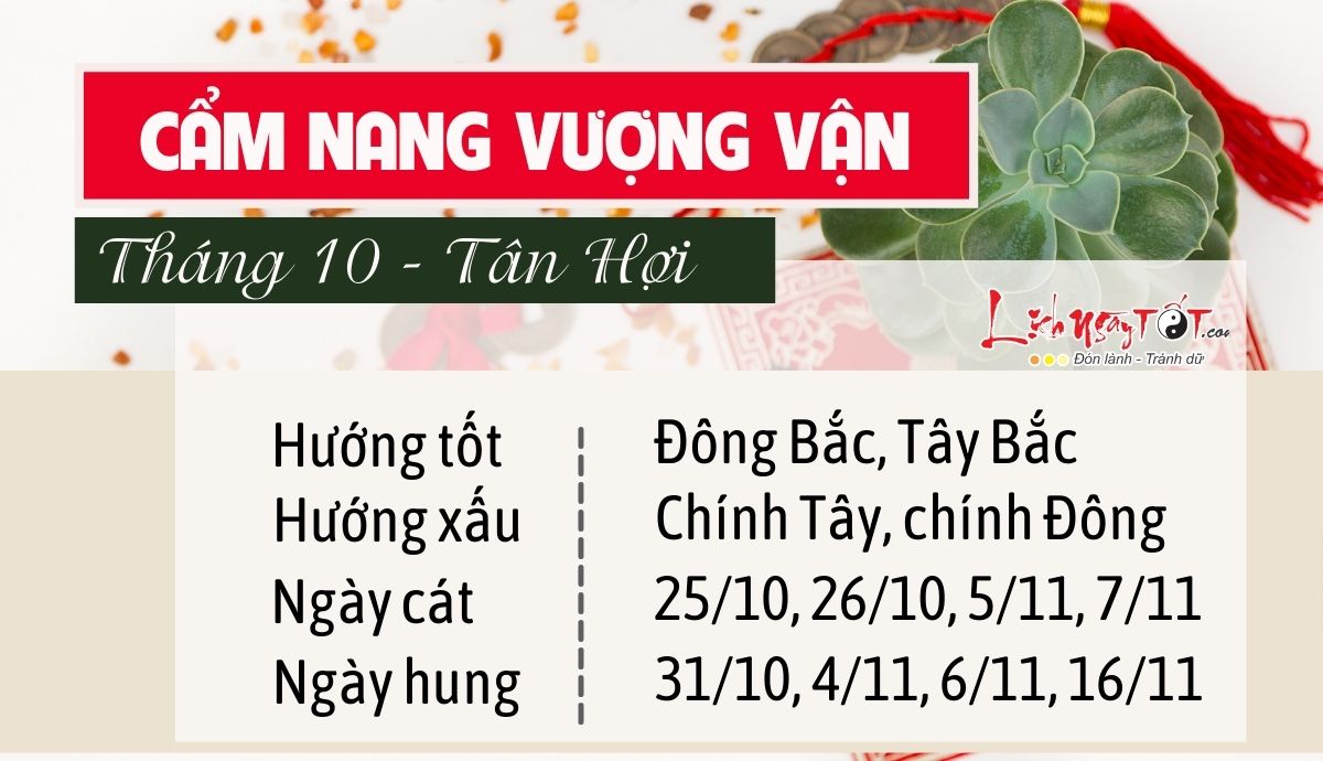 Cẩm nang vượng vận tháng 10/2022 Cam nang vuong van thang 10/2022