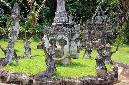 Ghé thăm vườn tượng Phật tại Lào Wat Xiengkuane hình ảnh Ghe tham vuon tuong Phat tai Lao Wat Xiengkuane hinh anh
