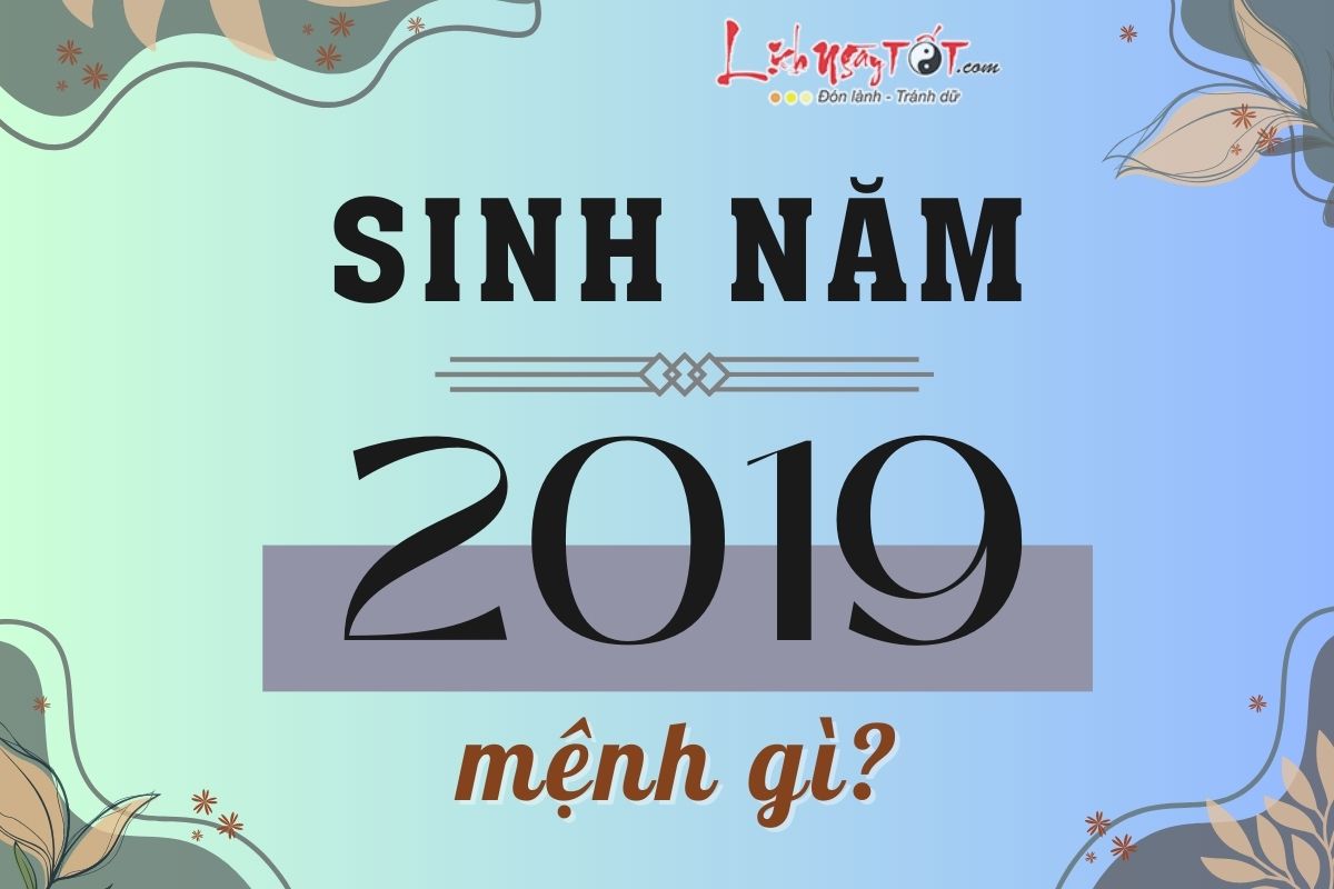 Sinh năm 2019 mệnh gì Sinh nam 2019 menh gi