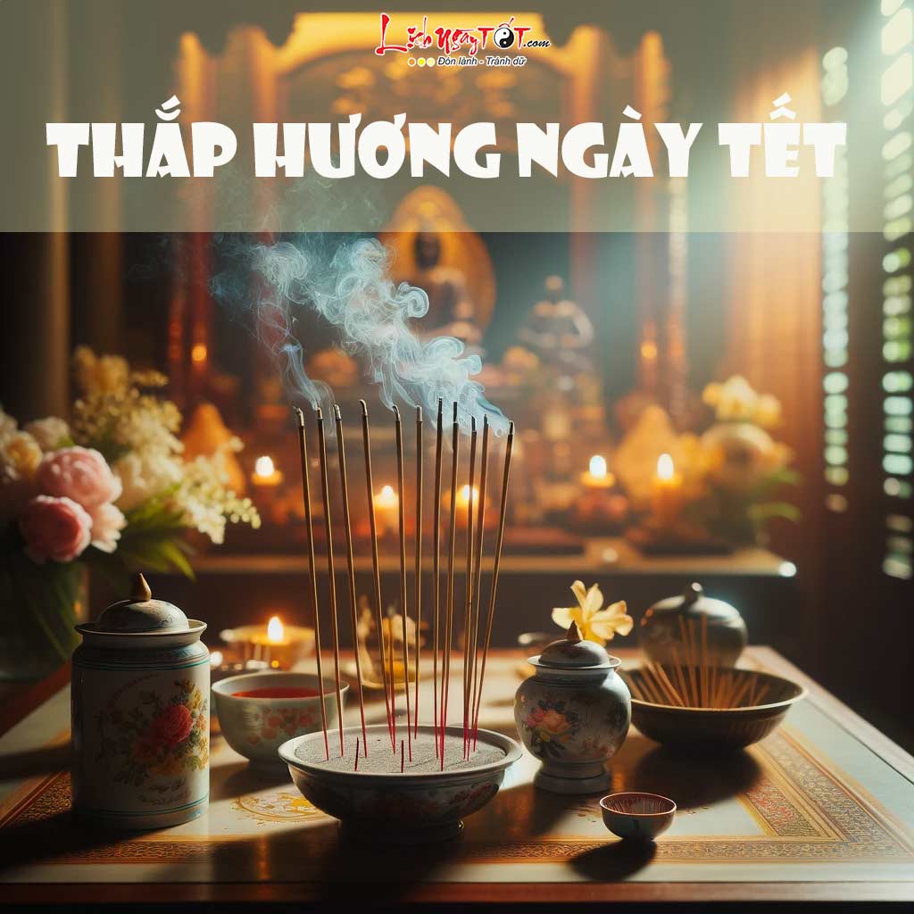 Thắp hương ngày Tết cổ truyền Thap huong ngay Tet co truyen
