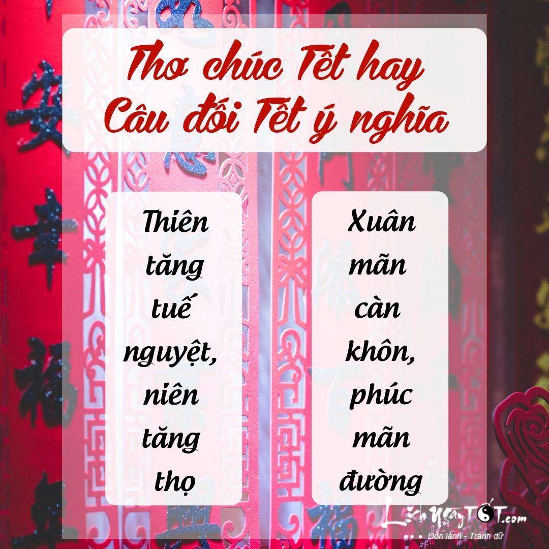 Tho chuc Tet, cau doi Tet