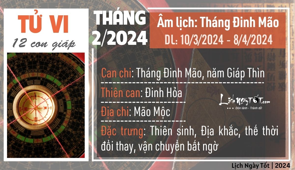 Tong quan tu vi thang 2/2024 am lich cua 12 con giap
