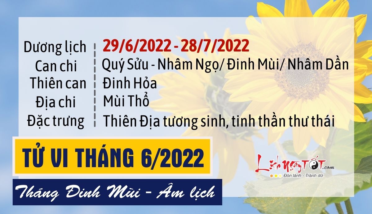 Tổng quan tử vi tháng 6/2022 âm lịch của 12 con giáp Tong quan tu vi thang 6/2022 am lich cua 12 con giap
