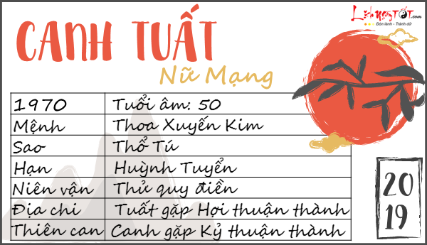 Tử vi tuổi Canh Tuất nữ mạng 2019 Tu vi tuoi Canh Tuat nu mang 2019