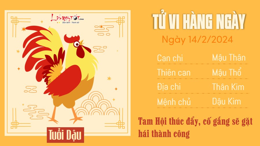 Tu vi hang ngay 14/2/2024 - Dau