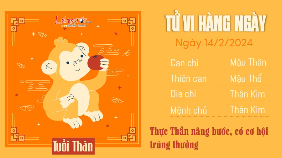 Tu vi hang ngay 14/2/2024 - Than