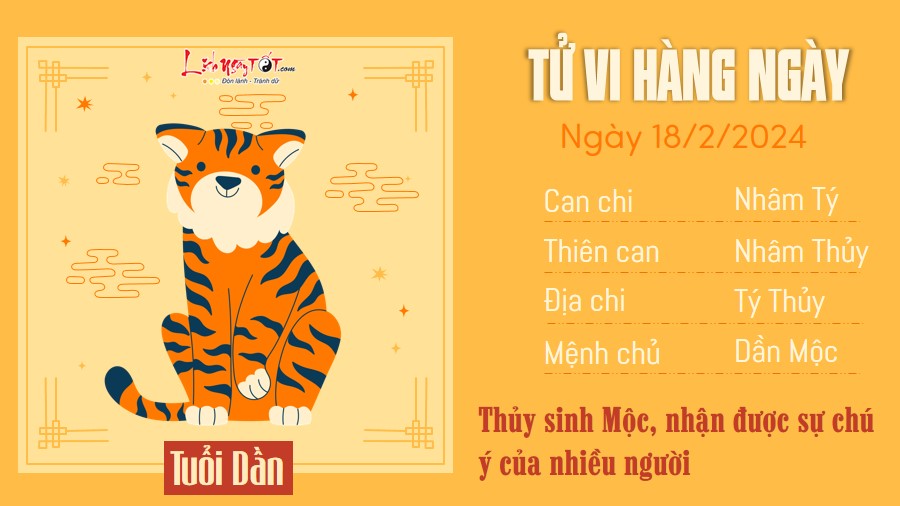 Tu vi hang ngay 18/2/2024 - Dan