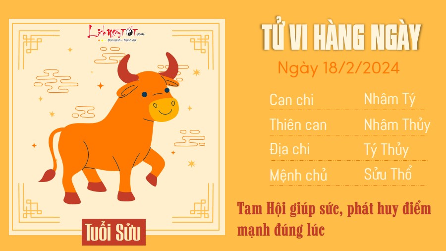 Tu vi hang ngay 18/2/2024 - Suu