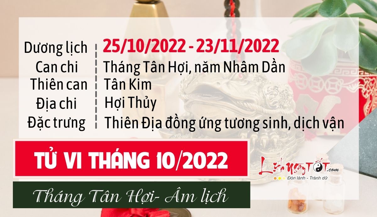 Tử vi tháng 10/2022 tuổi Tý Âm lịch Tu vi thang 10/2022 tuoi Ty Am lich