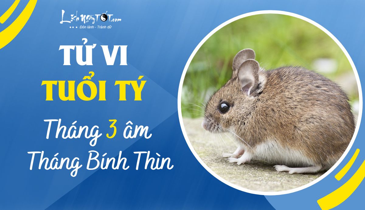 Tử vi tháng 3/2023 tuổi Tý âm lịch Tu vi thang 3/2023 tuoi Ty am lich