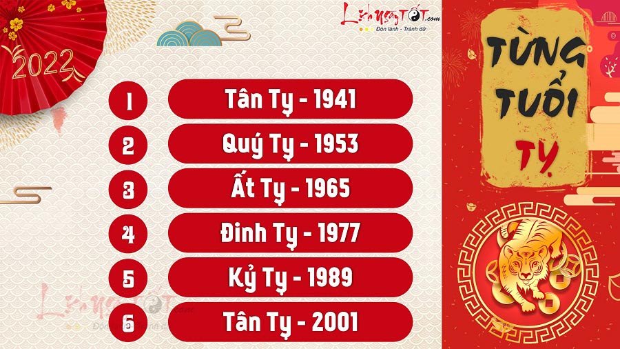 Xem tử vi tuổi Tỵ 2022 theo năm sinh Xem tu vi tuoi Ty 2022 theo nam sinh