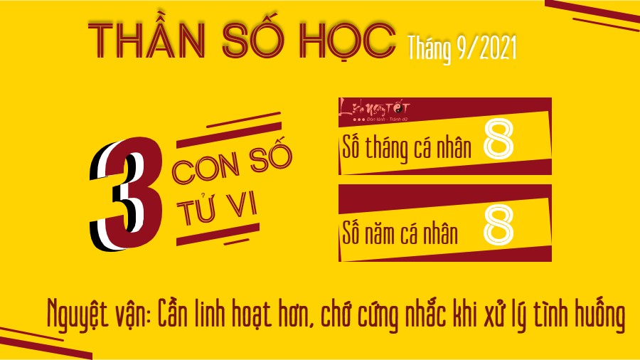 Xem bói ngày sinh tháng 9/2021 - Số tử vi 3