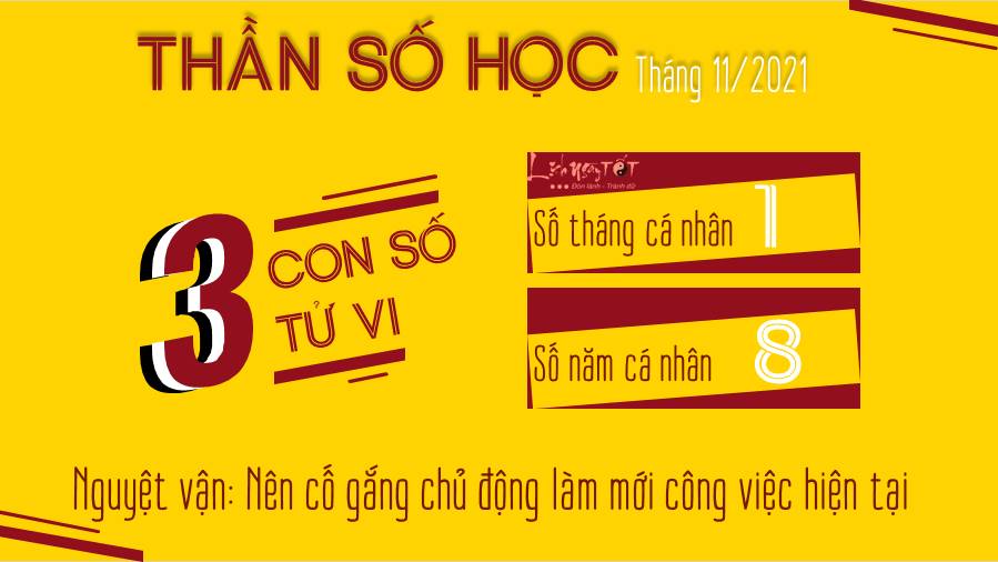 Bói Thần số học tháng 11-2021 cho số tử vi 3 Boi Than so hoc thang 11-2021 cho so tu vi 3