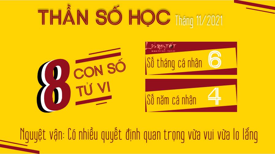 Bói Thần số học tháng 11-2021 cho số tử vi 8 Boi Than so hoc thang 11-2021 cho so tu vi 8