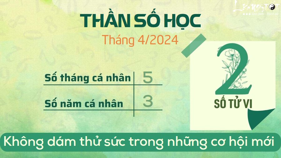 Bói thần số học tháng 4/2024 - Số 2 Boi than so hoc thang 4/2024 - So 2