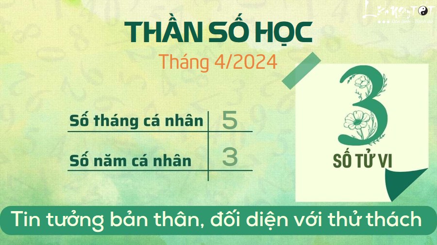 Bói thần số học tháng 4/2024 - Số 3 Boi than so hoc thang 4/2024 - So 3