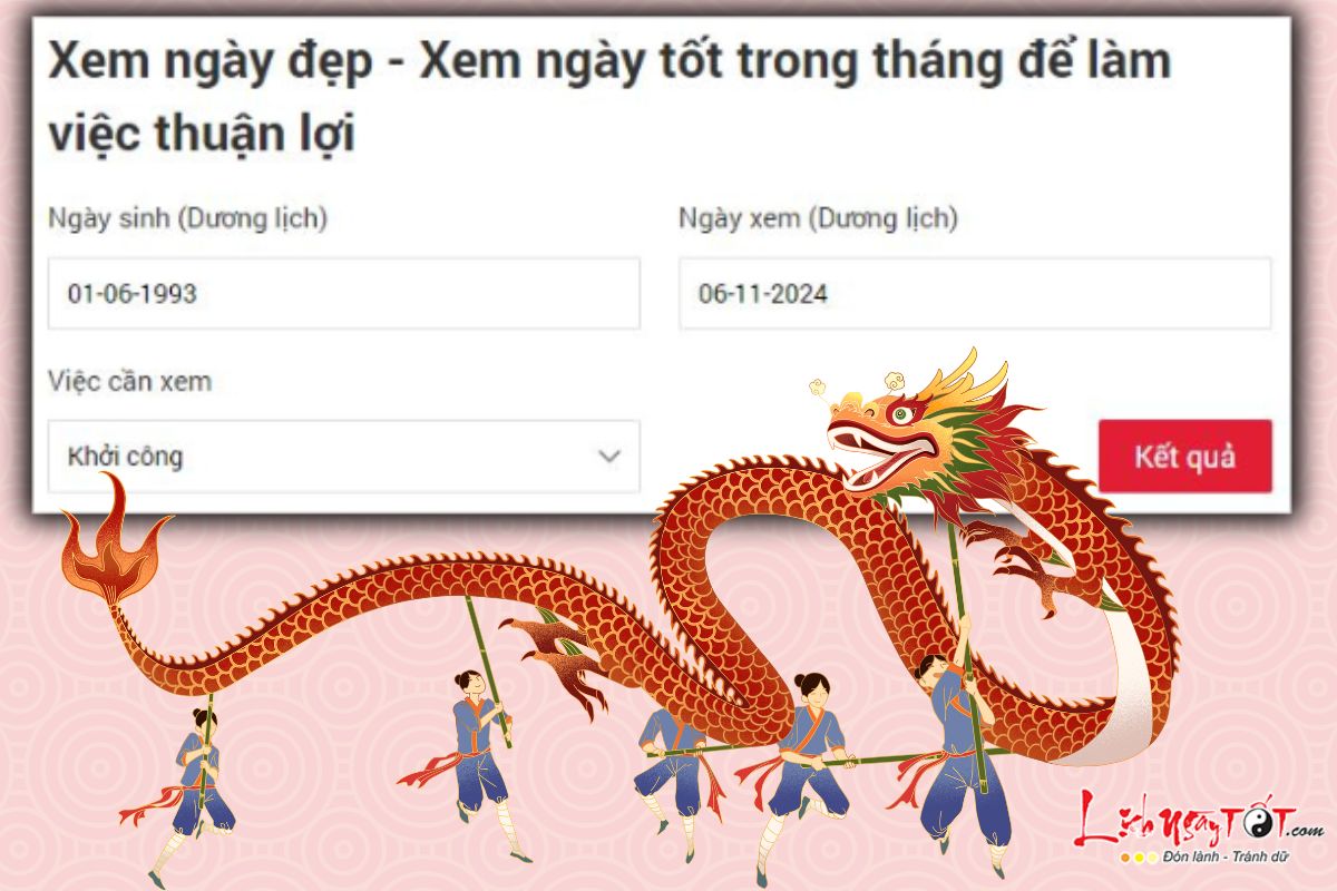 Chọn ngày tốt theo ngày sinh Chon ngay tot theo ngay sinh