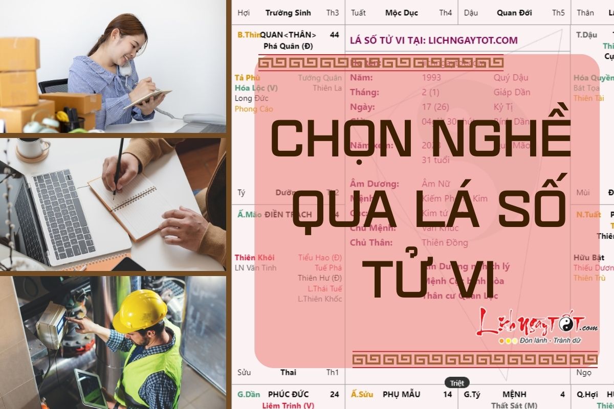 Chọn nghề qua lá số tử vi Chon nghe qua la so tu vi