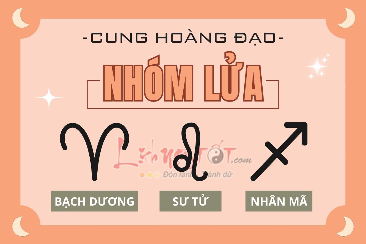 Cung Lửa gồm những cung nào Cung Lua gom nhung cung nao