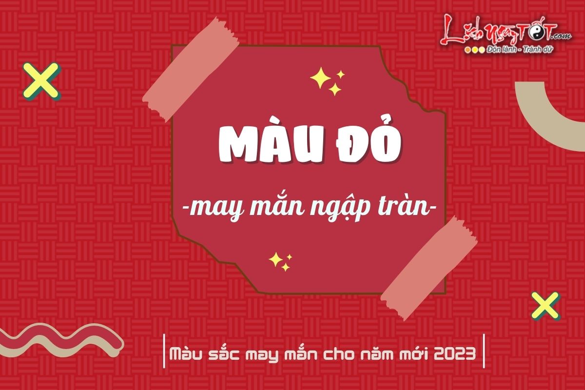 Mau sac may man cho nam moi 2023 - Mau do