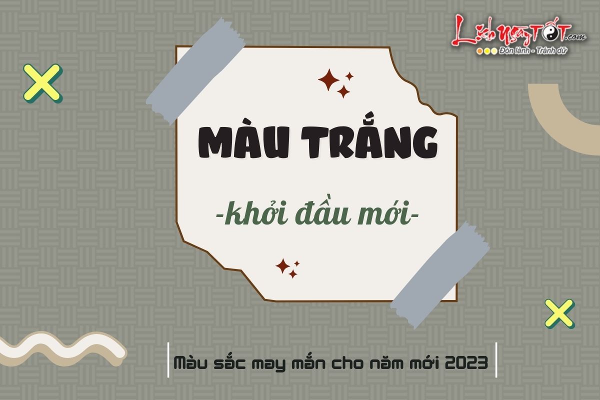 Mau sac may man cho nam moi 2023 - Mau trang