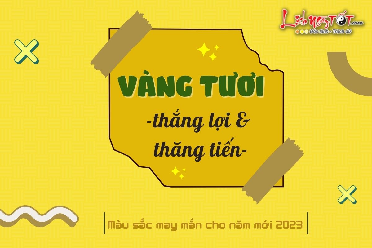Mau sac may man cho nam moi 2023 - Mau vang tuoi