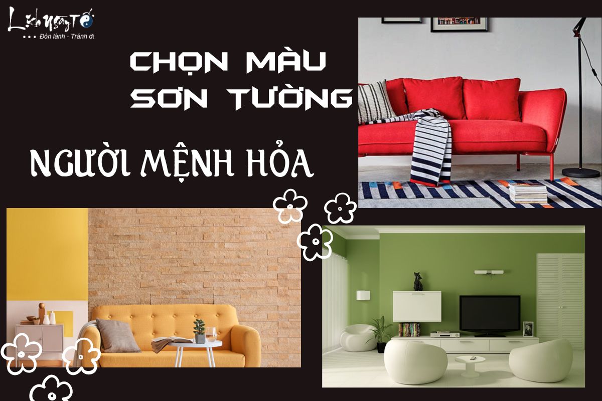 Chọn màu sơn nhà cho người mệnh Hỏa Chon mau son nha cho nguoi menh Hoa