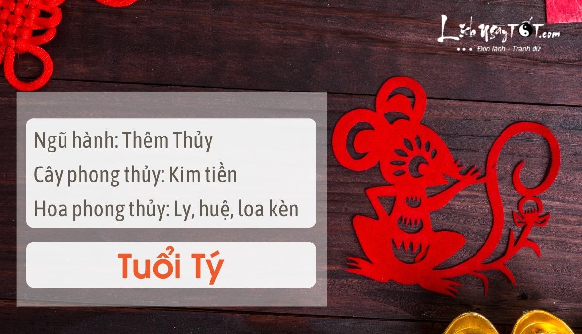Mẹo phong thủy tăng may mắn cho tuổi Tý Meo phong thuy tang may man cho tuoi Ty