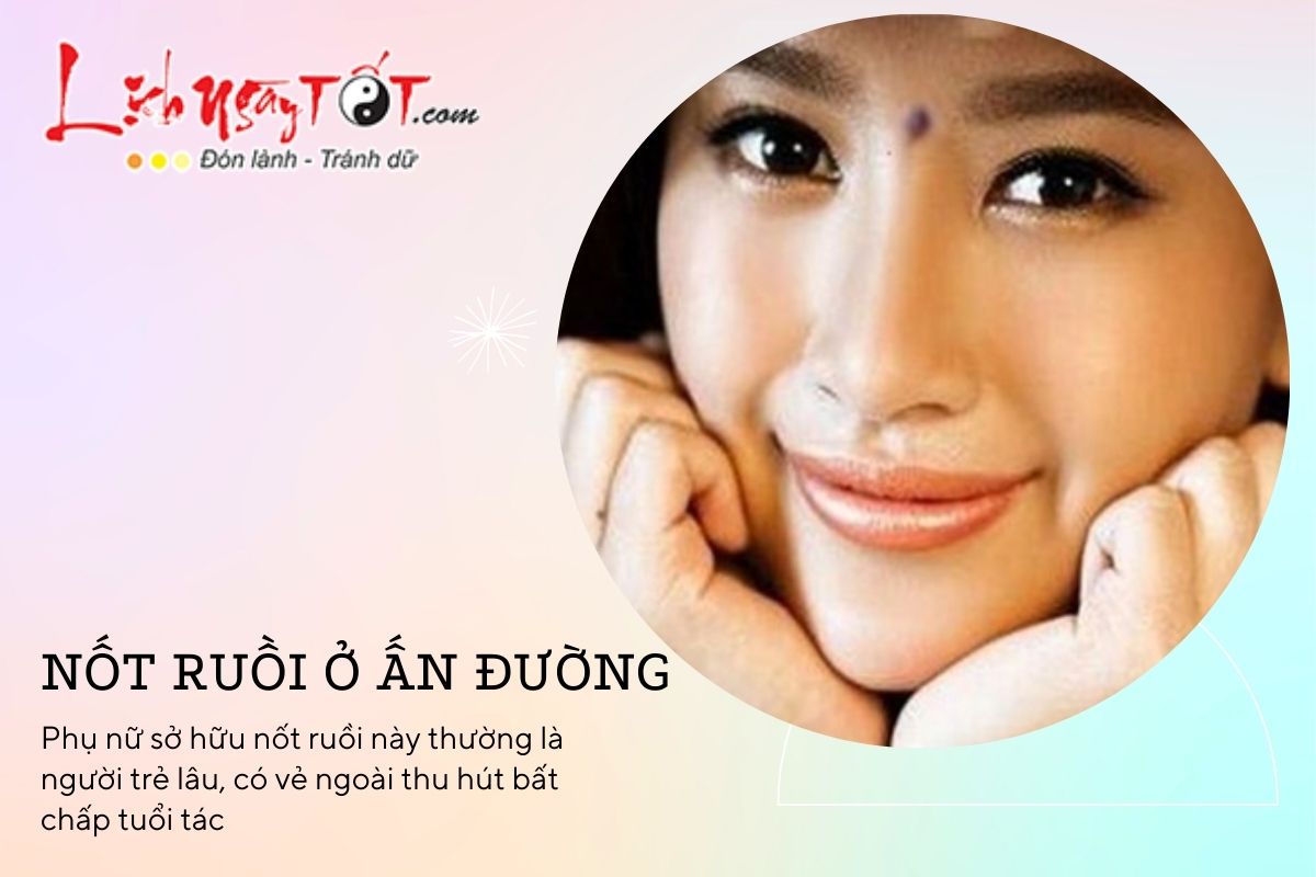 Nốt ruồi đào hoa ở ấn đường Not ruoi dao hoa o an duong