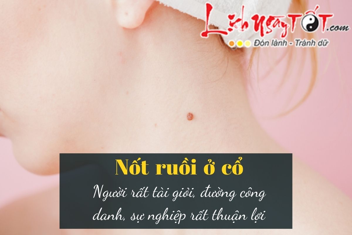 Nốt ruồi đào hoa ở cổ Not ruoi dao hoa o co