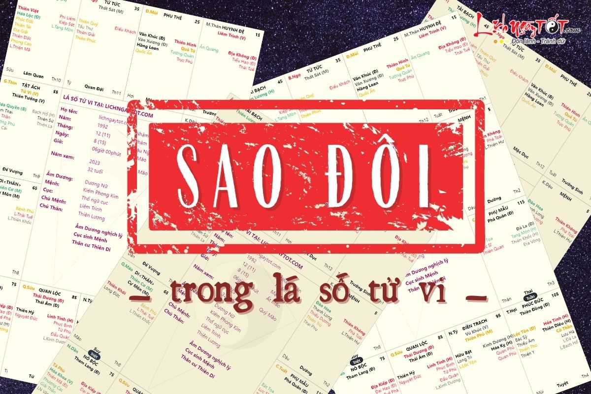 Sao Đôi trong lá số tử vi Sao Doi trong la so tu vi