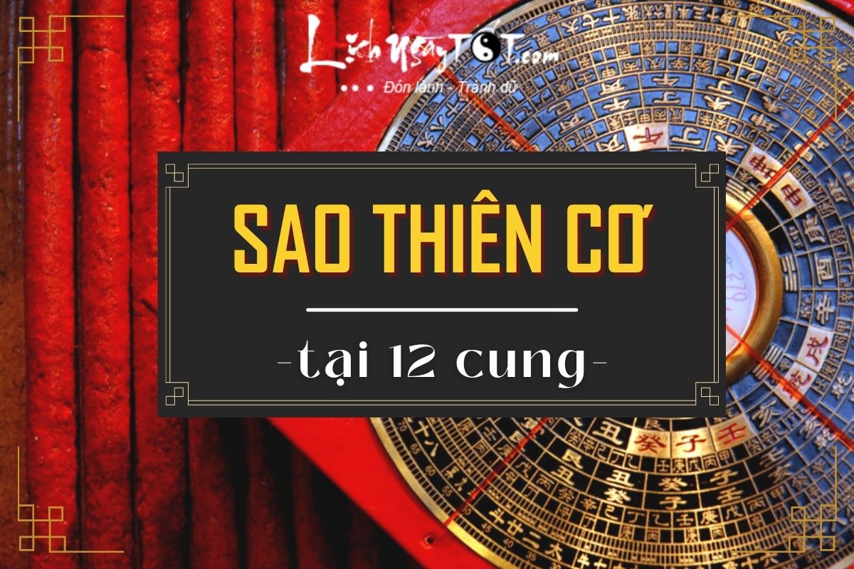 Sao Thien Co tai 12 cung