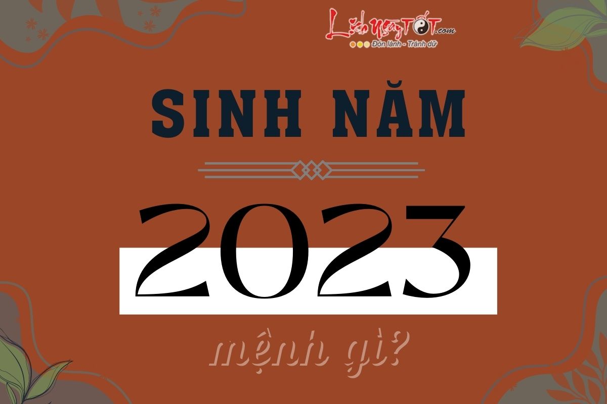Sinh năm 2023 mệnh gì Sinh nam 2023 menh gi