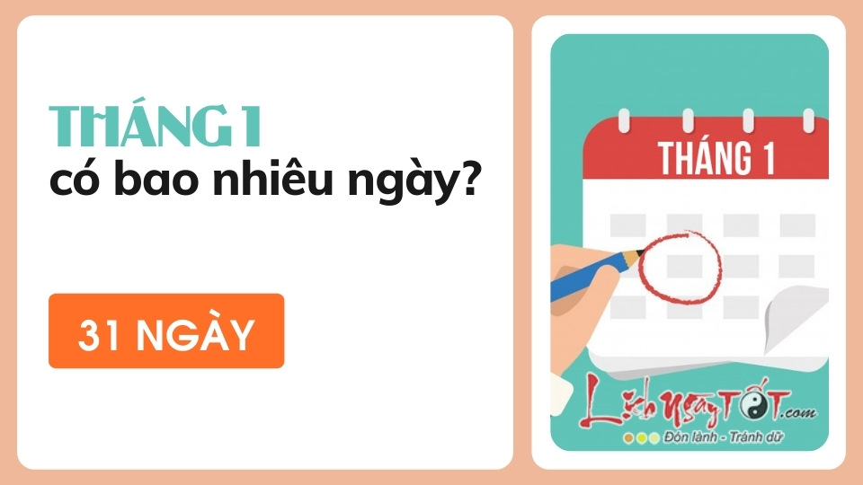 Tháng 1 có bao nhiêu ngày? Thang 1 co bao nhieu ngay?
