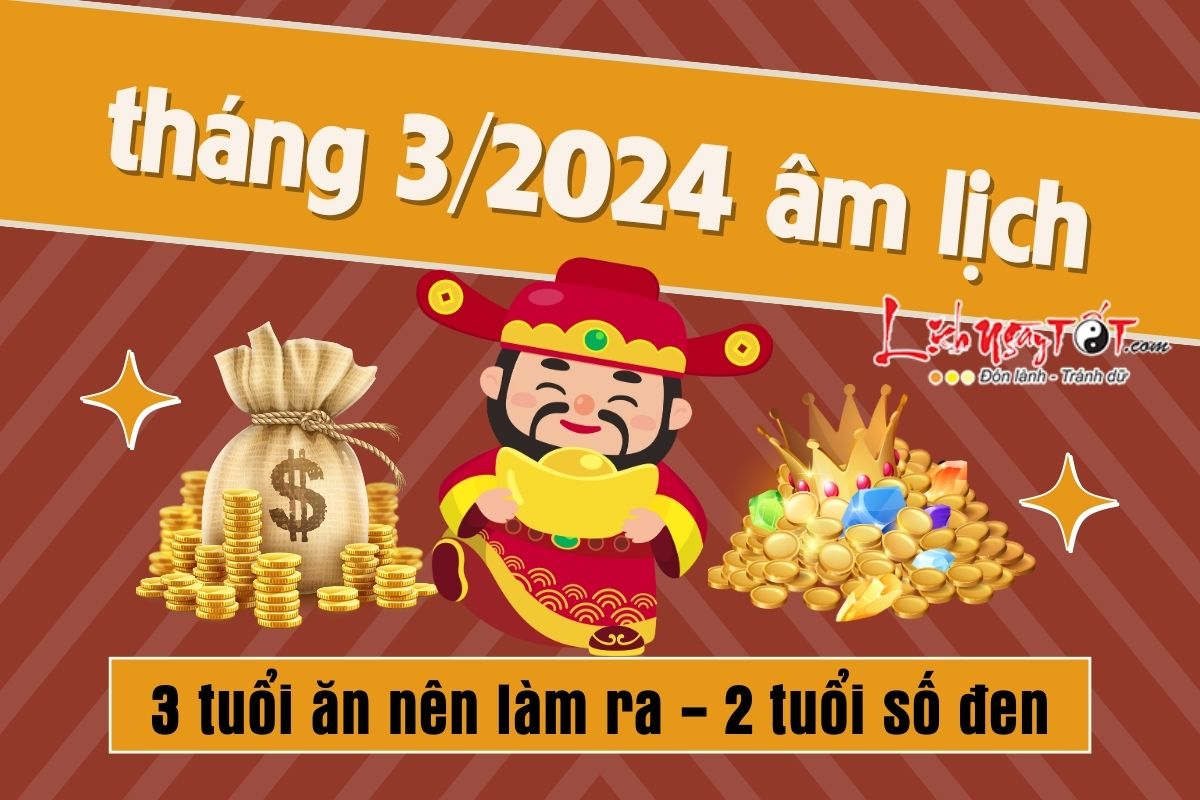 Dự đoán tháng 3 âm lịch năm Giáp Thìn 2024 Du doan thang 3 am lich nam Giap Thin 2024