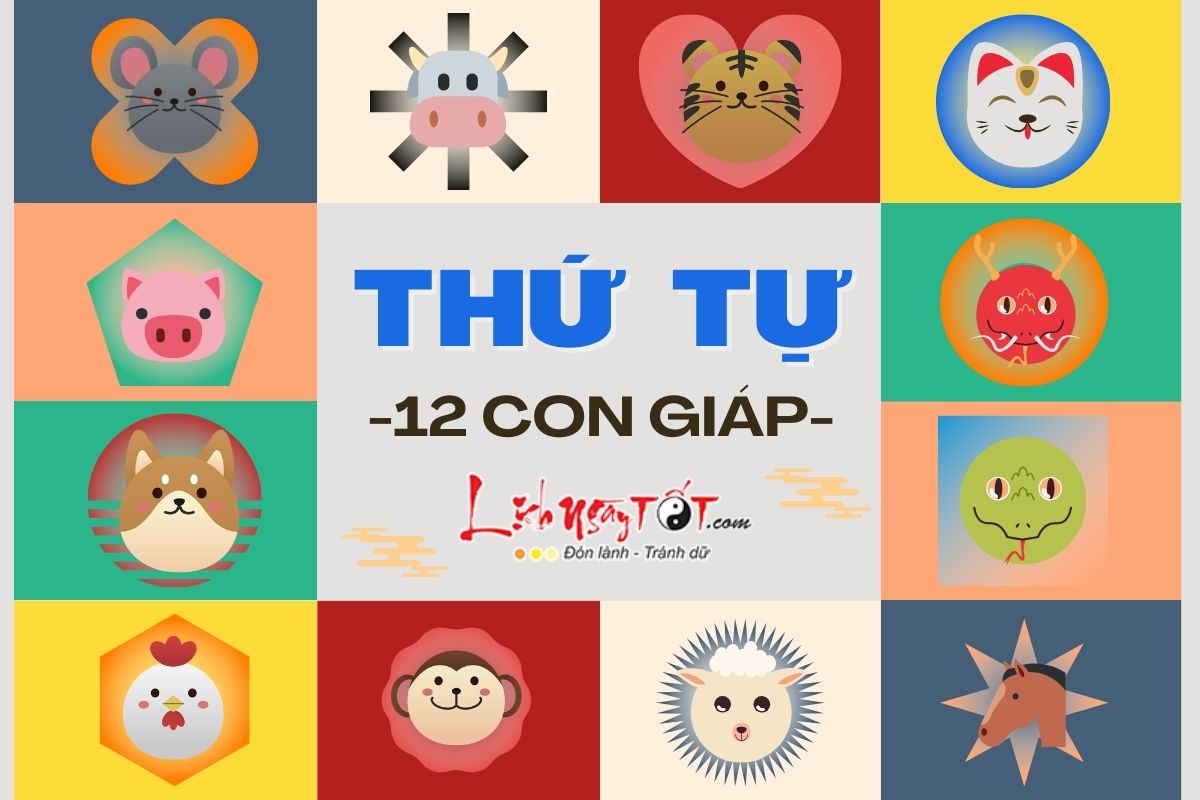 Thu tu cua 12 con giap
