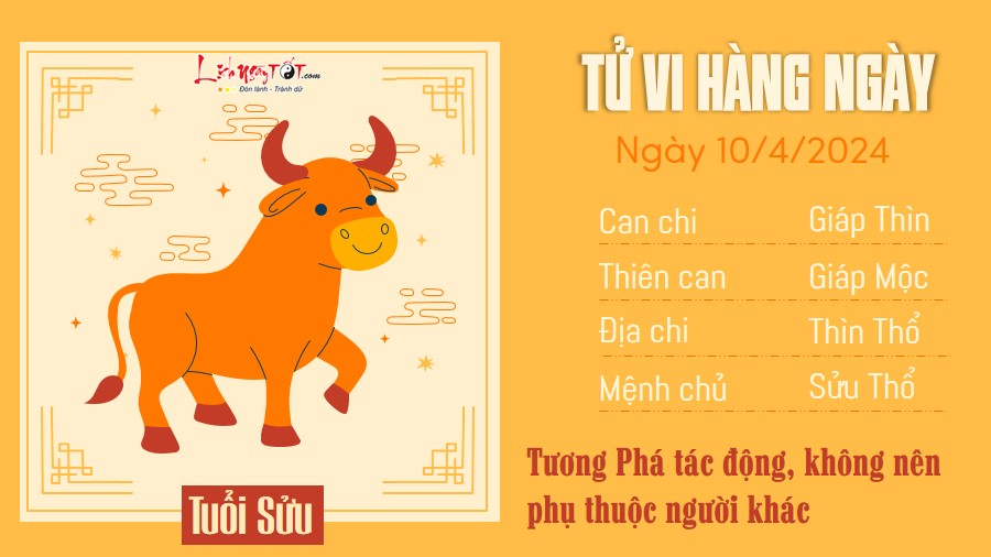 Tu vi hang ngay 10/4/2024 - Suu