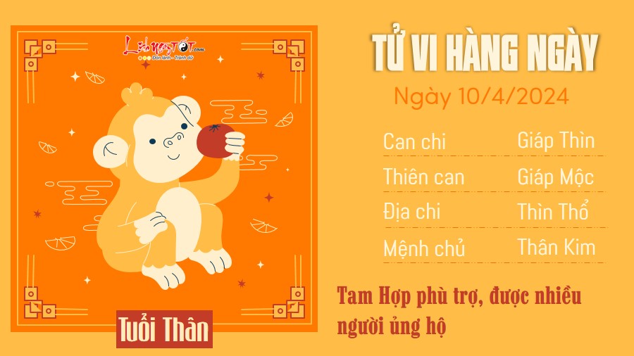 Tu vi hang ngay 10/4/2024 - Than