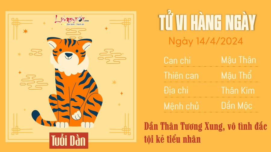 Tu vi hang ngay 14/4/2024 - Dan