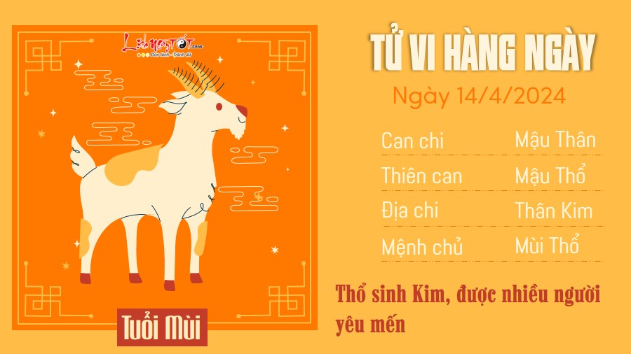 Tu vi hang ngay 14/4/2024 - Mui