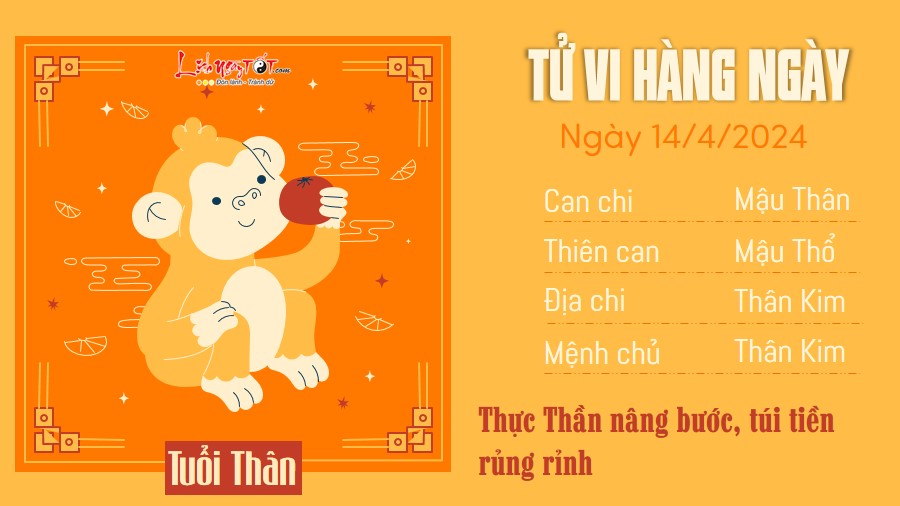 Tu vi hang ngay 14/4/2024 - Than