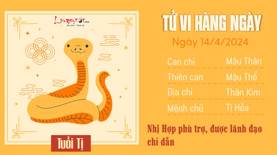 Tu vi hang ngay 14/4/2024 - Ti