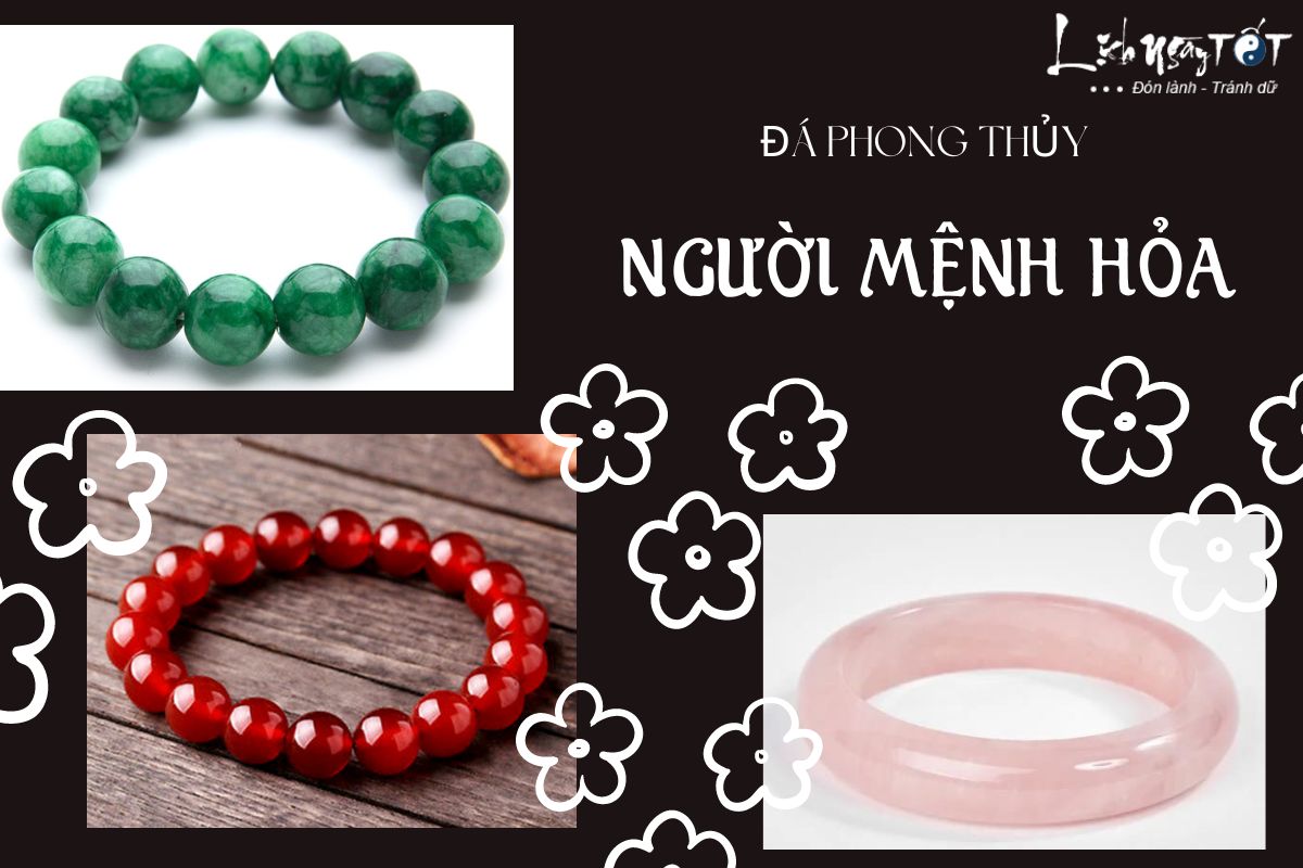 Chọn màu đá phong thủy hợp mệnh Hỏa Chon mau da phong thuy hop menh Hoa