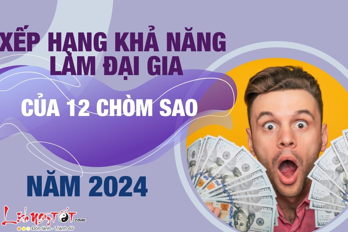 Xếp hạng khả năng làm đại gia của 12 chòm sao năm 2024 Xep hang kha nang lam dai gia cua 12 chom sao nam 2024